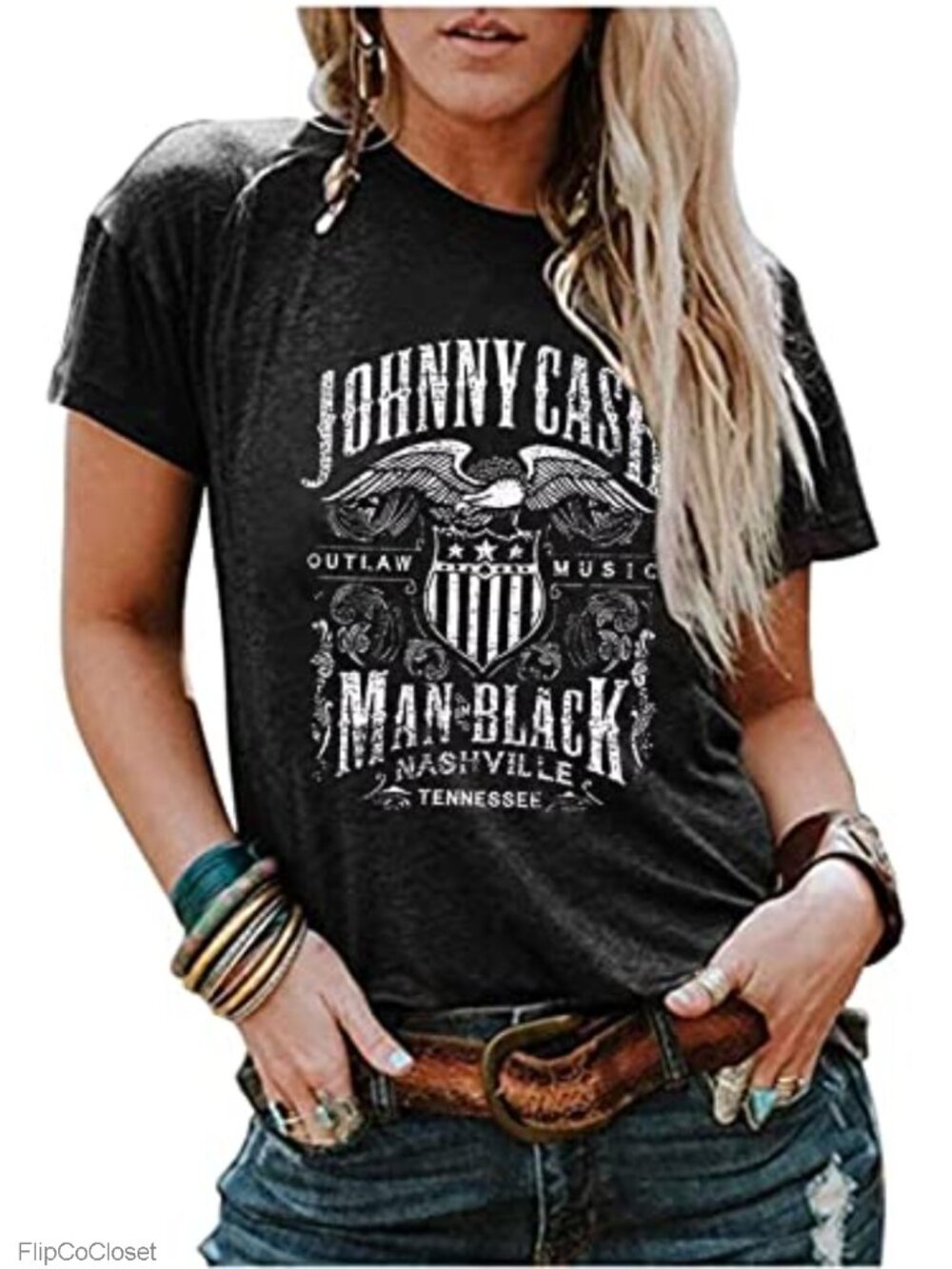 Women's Western Rodeo Graphic T-Shirt Cotton Blend Cowboy Country Music Tee